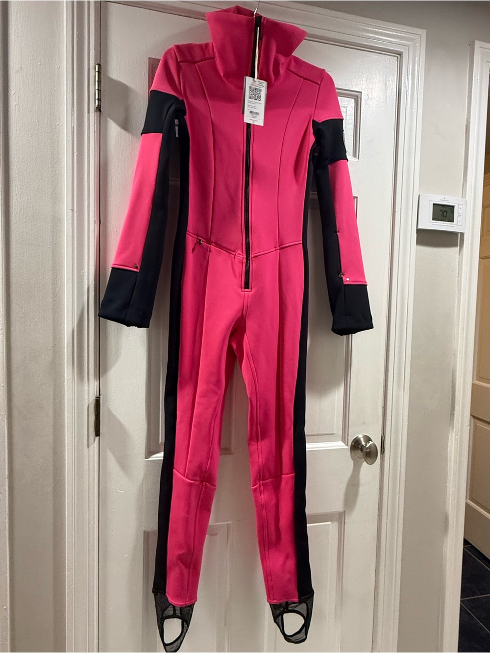 Obermeyer Hot Pink and Black - Women One-Piece Ski Suit